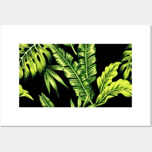 Simple Green Leaves Illustration Posters and Art